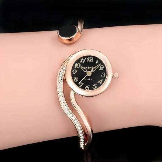 Luckacco Creative Fashion Women Dress Wristwatch Small Dial Bracelet Watches Quartz Movement Ladies' Watch Diamonds Steel Clock Gift