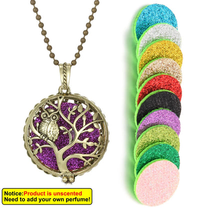 Luckacco New Aroma Kaleidoscope Retro Necklace Antique Locket Pendant Magnetic Perfume Essential Oil Diffuser Locket Aromatherapy Jewelry