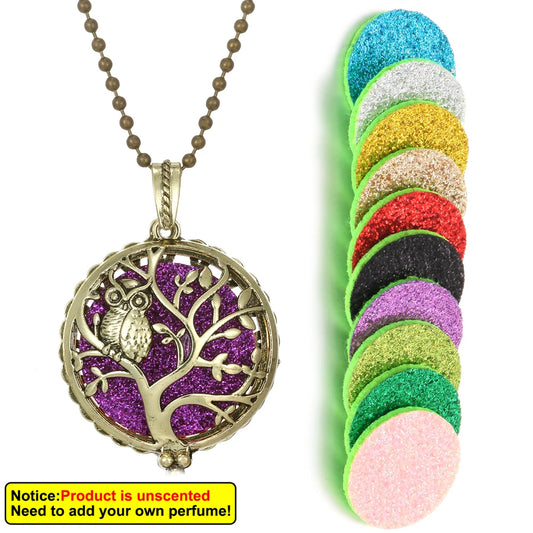 Luckacco New Aroma Kaleidoscope Retro Necklace Antique Locket Pendant Magnetic Perfume Essential Oil Diffuser Locket Aromatherapy Jewelry