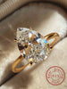 Luckacco 925 Sterling Silver 1-4 CT Simple Sparkling Pear Shape Zircon Ring For Women Engagement Wedding Luxury High Quality Fine Jewelry