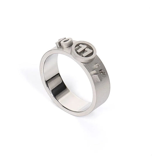 Luckacco Personality Punk Roman Numerals Ring for Men Women Goth Cool Finger Ring Engagement Wedding Ring Hip Hop Jewelry Gifts