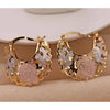 Luckacco Stylish 14K Gold Plated Hoop Earrings for Women - Perfect ForWeddings, Parties, and Birthdays