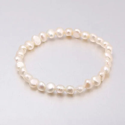 Luckacco High Quality 6-7 mm Freshwater Irregular Pearl Bracelets Natural Pearl Bracelet for Women Pearl Bracelet