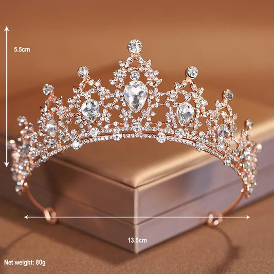 Luckacco Bridal Headwear Green-Colour Women's Fashion Party Crown Girl Performance Tiaras