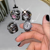 Luckacco Vintage Punk Quartz Finger Watch Ring for Women Men Couple Rings Digital Watches Elastic Stretchy Finger Band Ring Jewelry Clock
