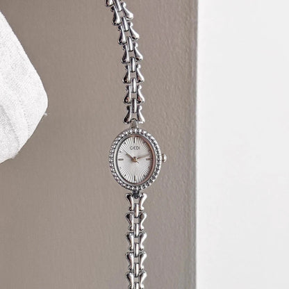 Luckacco Elegant Ladies Quartz Watch Gold Bracelet Small Wrist Clock Stylish Waterproof High Quality Watches for Women