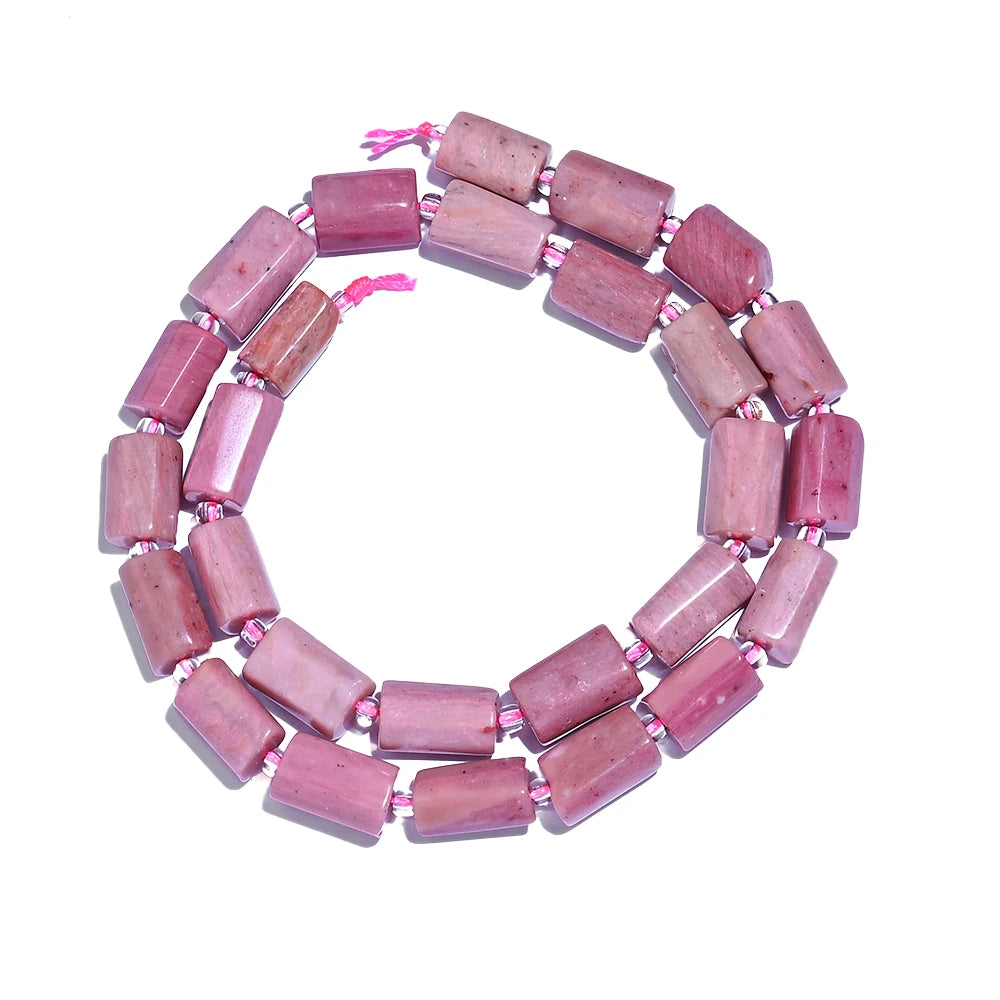 luckacco 8mmx12mm natural stone tube beads, ,for jewelry making bracelets necklaces earrings diy holiday gifts