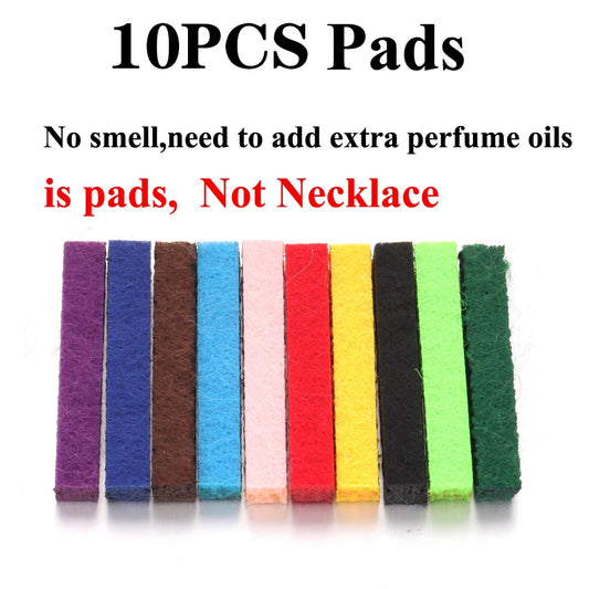 Luckacco Long Strip Stainless Steel Aromatherapy Necklace Perfume Diffuser Essential Oil Diffuser Pendant Necklace Jewelry Accessories