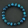 Luckacco 6/8/10/12mm Premium Beaded Bracelet Men Women Natural Blue Tiger Eyes Stone 4 Sizes Elastic Bangles Meditation Healing Jewelry