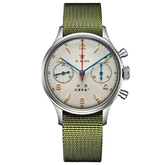 Luckacco Men's watches 1963 pilot automatic watch 42mm waterproof retro quartz chronograph vintage dress watch