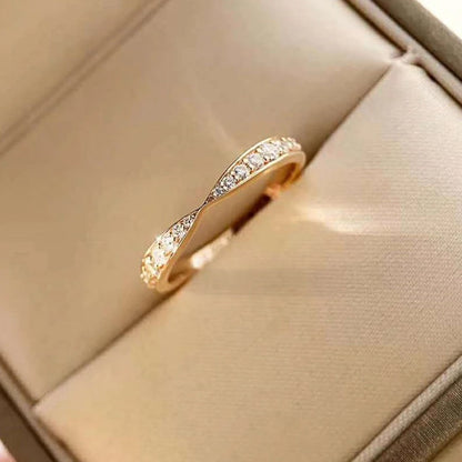 Luckacco daily picks Fancy Cross Rings for Women Simple Fashion Wedding Bands Accessories Modern Lady's Everyday Ring Trendy Jewelry Drop Ship