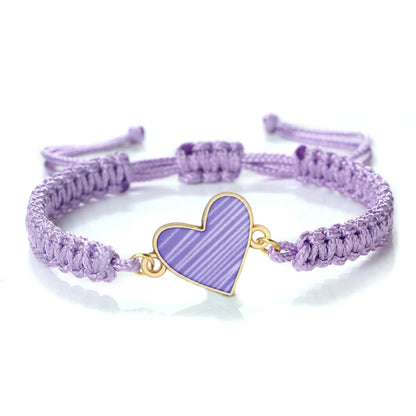 Luckacco New Women Rope Bracelets Hand Woven Purple Thread Bracelet Cute Animal Pendant Bracelet Vintage Daisy Flower Bangle Girl Jewelry