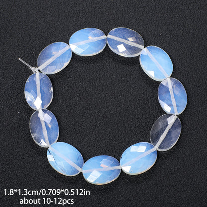 Luckacco AAA Natural Stone Multicolor Faceted Oval Stone Beads 18x13mm Loose Spacer Beads For Jewelry Making DIY Necklace Earrings Gifts