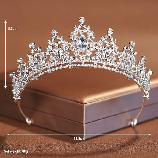 Luckacco Bridal Headwear Green-Colour Women's Fashion Party Crown Girl Performance Tiaras