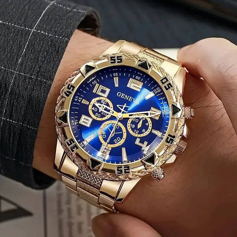 luckacco men watches luxury brand watches for men fashion high quality quartz wristwatches business steel strap sports male clock