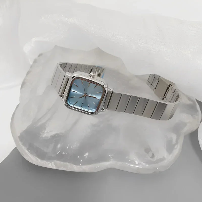 luckacco fashion simple women watch versatile ins watch female student bamboo knot steel band quartz watch luxury gift clock wristwatches