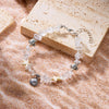 Luckacco Natural Crystal Stone Shell Bracelet Bohemian Painted Shell Starfish Anklet Beaded Bracelet For Women Beach Jewelry Gifts