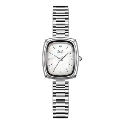 Luckacco Brand Light Luxury Watch Women Retro TV Watch Beimu Dial Gold Waterproof Simple Female Fashion Quartz Clock Bracelet Watches