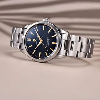 Luckacco PAGANI DESIGN 40MM Meteorite dial Men Quartz Watches Luxury Business Sapphire 316L Stainless Steel 100M Waterproof Watch For Men