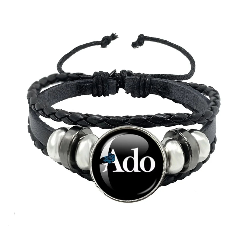 luckacco i love ado bracelets ado kyogen x uta glass bracelets art multilayer braided bracelets bangles jewelry ornament accessories fans