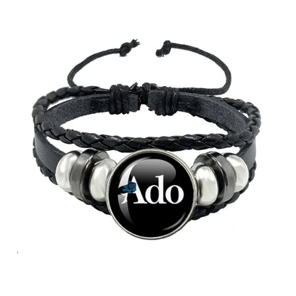 Luckacco I Love Ado Bracelets Ado Kyogen X Uta Glass Bracelets Art Multilayer Braided Bracelets Bangles Jewelry Ornament Accessories Fans