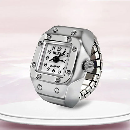 Luckacco 1PCS New Finger Watch Men's and Women's Quartz Watch Mini niche Finger Watch Can Watchs Time True Watchs Ring Watchs Trend