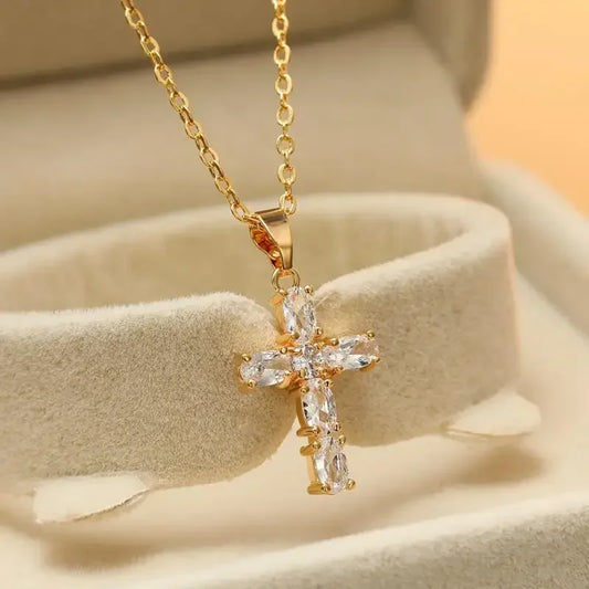 Luckacco Hip Hop Ice Out Zircon Letter Otf Letter Pendant Necklace for Men and Women Fashion Rock Party Jewelry Gift