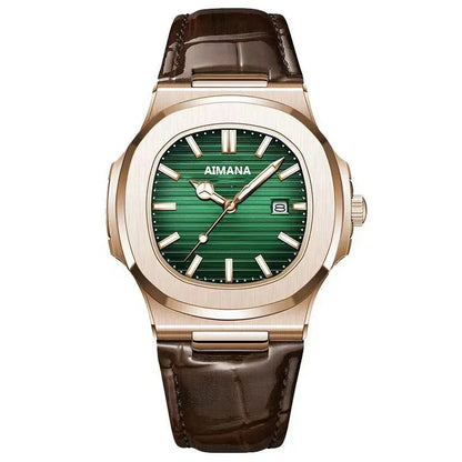 Luckacco Fashion Business Luminous Calendar Quartz Watch 30MI Waterproof Leather Strap Wirstwatch Men Students Clocks Relogios