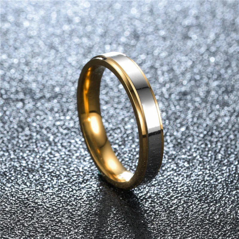 luckacco stainless steel couple rings set - matching wedding bands for men & women - anniversary valentine gift - sizes 6-13