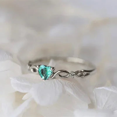 Luckacco Romantic Pink Heart shaped Ring for Female Cubic Zirconia Bridal Wedding Party  with Minimalist Fashion Jewelry Accessories