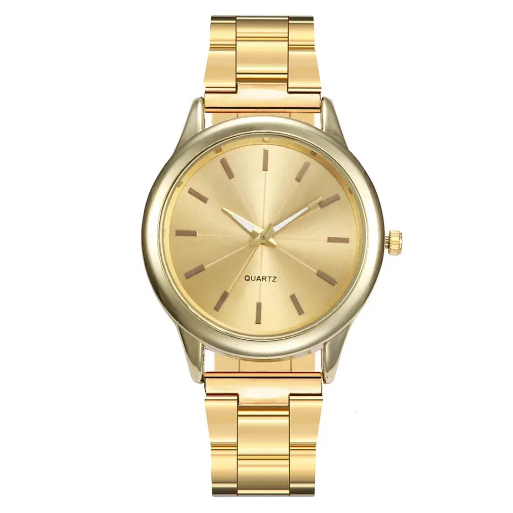 luckacco steel belt women's watch fashion business trend ladies high-end quartz watch light luxury fashion ladies quartz wristwatches