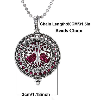 Luckacco New Aroma Kaleidoscope Retro Necklace Antique Locket Pendant Magnetic Perfume Essential Oil Diffuser Locket Aromatherapy Jewelry