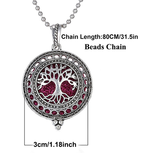 Luckacco New Aroma Kaleidoscope Retro Necklace Antique Locket Pendant Magnetic Perfume Essential Oil Diffuser Locket Aromatherapy Jewelry