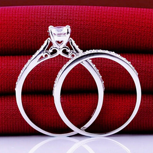 Luckacco Lihong 925 Sterling Silver Ring Inlaid With Zircon Women Couple Jewelry Fashion Accessories For Wedding Or Anniversary