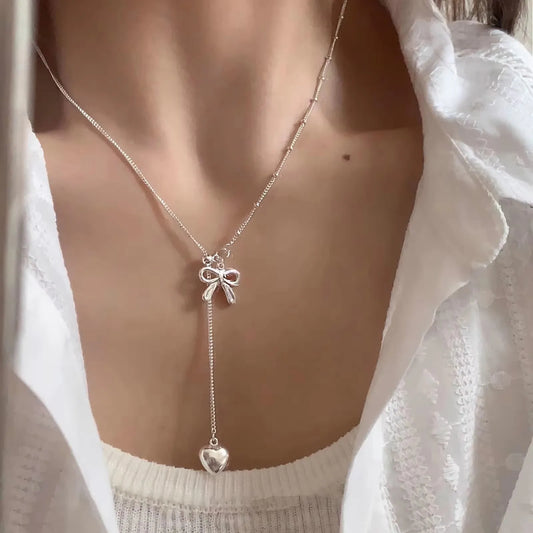 Luckacco PANJBJ 925 Sterling Silver Moonstone Necklace for Women Girl Individuality Geometric Simple Jewelry Birthday Gift
