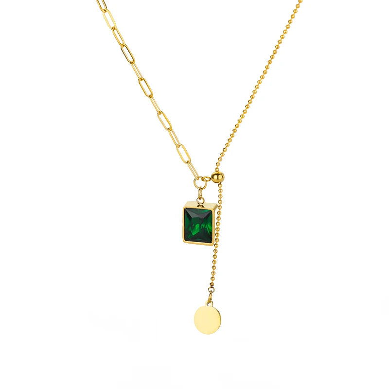 luckacco zircon heart cross necklaces for women vintage geometric surrounded by vines choker necklace aesthetic fashion jewelry gift 2025