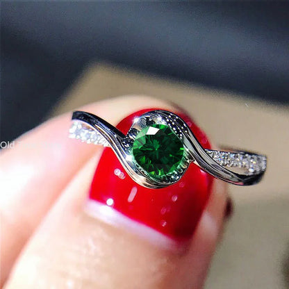 Luckacco Ring White Cubic Zirconia Fashion Versatile Accessories for Women High Quality New Jewelry