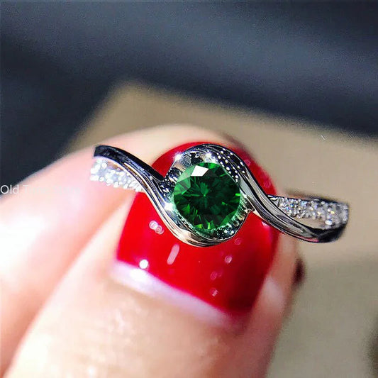 Luckacco Ring White Cubic Zirconia Fashion Versatile Accessories for Women High Quality New Jewelry