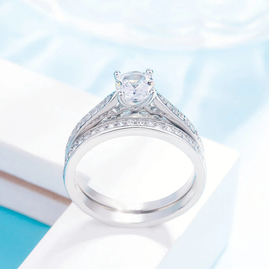 Luckacco Lihong 925 Sterling Silver Ring Inlaid With Zircon Women Couple Jewelry Fashion Accessories For Wedding Or Anniversary
