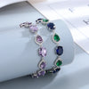 Luckacco Amethyst Purple Zircon Tennis Bracelets Female Real S925 Silver Plated Gemstone Bracelet for Women Birthday Gift