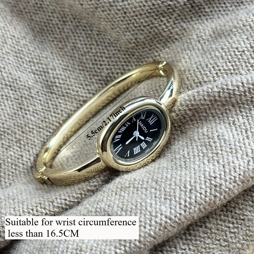 luckacco famous brand bracelet watch stainless steel strap gold watch fashion small dial ladies girl gift wristwatches relojes para mujer