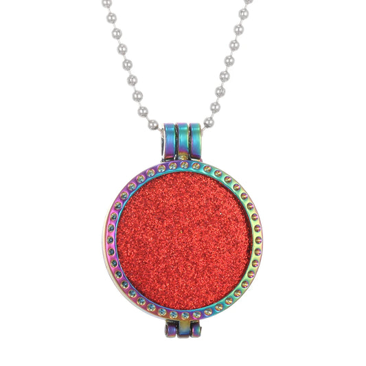 Luckacco New Colorful Aromatherapy Necklace Vintage Flower Butterfly Tree Owl Essential Oil Diffuser Necklace Perfume Lockets Pendants