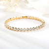 Luckacco Luxury Crystal Tennis Bracelets For Women Wedding Gift Gold Silver Color Metal Roman Chain Bracelets Cubic Zirconia Jewelry
