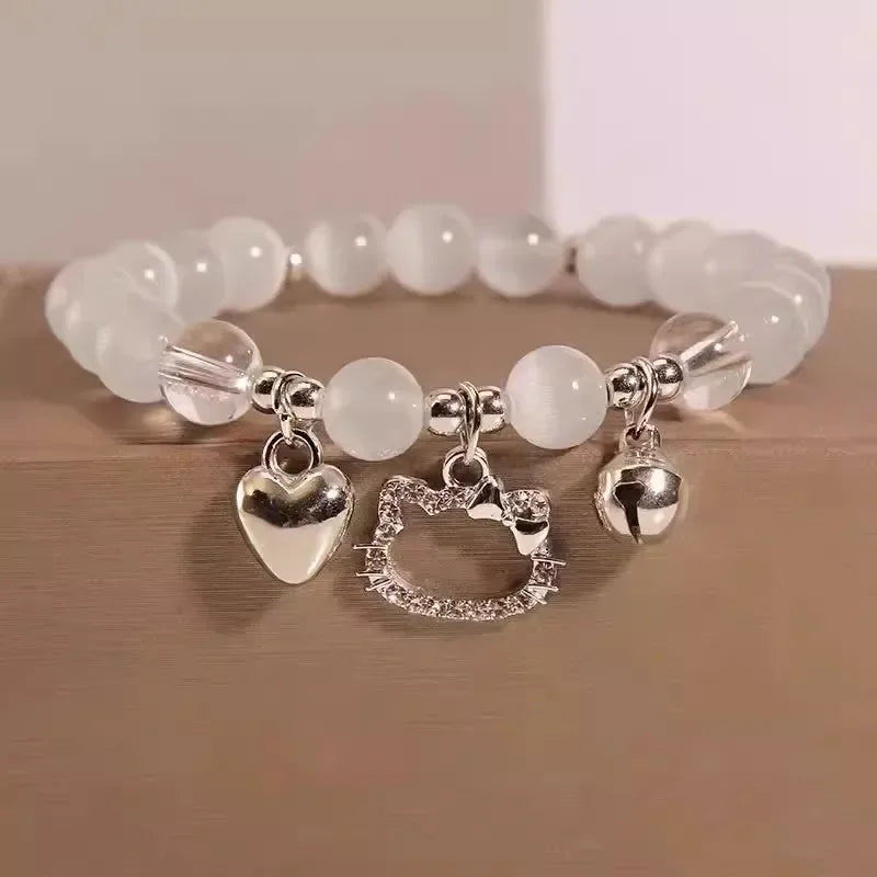 luckacco niche design star chain tassel bracelet for women fantasy blue crystal beads elastic rope bracelet best friend jewelry gifts