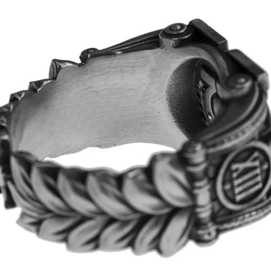 Luckacco Warhammer 40K Peripheral U Group Ultramar Honor Emblem Ring Animation Film and Television Games Men's Ring Accessories