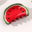 Korea Acrylic Fruits Vegetables Strawberry Watermelon Avocado Hair Clips Claws Shark Clip Hair Grab Headdress For Women Girls - luckacco