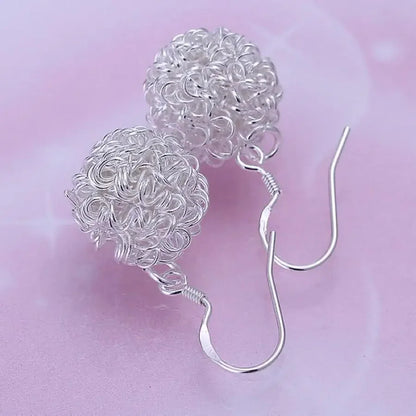 Luckacco charm hook for women girl beautiful lovely fashion 925 Sterling silver wedding Dangle Earring Jewelry factory price