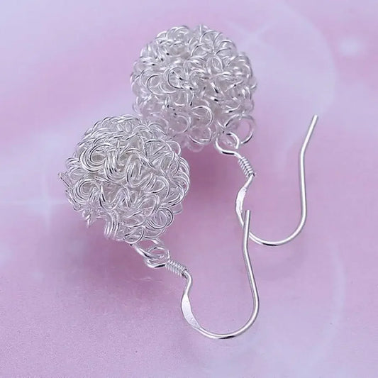 Luckacco charm hook for women girl beautiful lovely fashion 925 Sterling silver wedding Dangle Earring Jewelry factory price