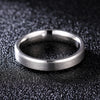 Luckacco 4-8mm Dull Polish Silver Color Titanium Ring For Men and Women Personalized Ring Customize Engraved