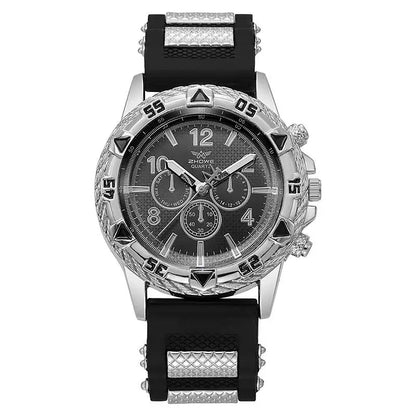 Luckacco Fashion Large Dial Men’s Watch Casual Silicone Band Analog Quartz Wrist Watch Man Sports Watches Reloj Hombre